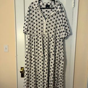 ASOS Curve Collared Eyelet Dress